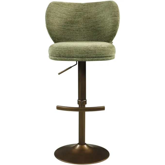 Richmond Interiors Barstoel Amely pistache softweave draaistoel