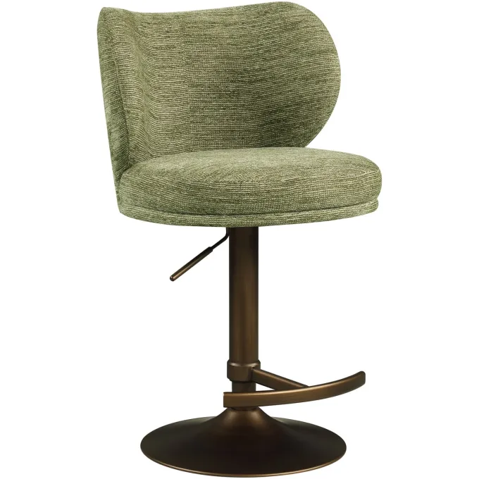 Richmond Interiors Barstoel Amely pistache softweave draaistoel