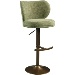 Richmond Interiors Barstoel Amely pistache softweave draaistoel