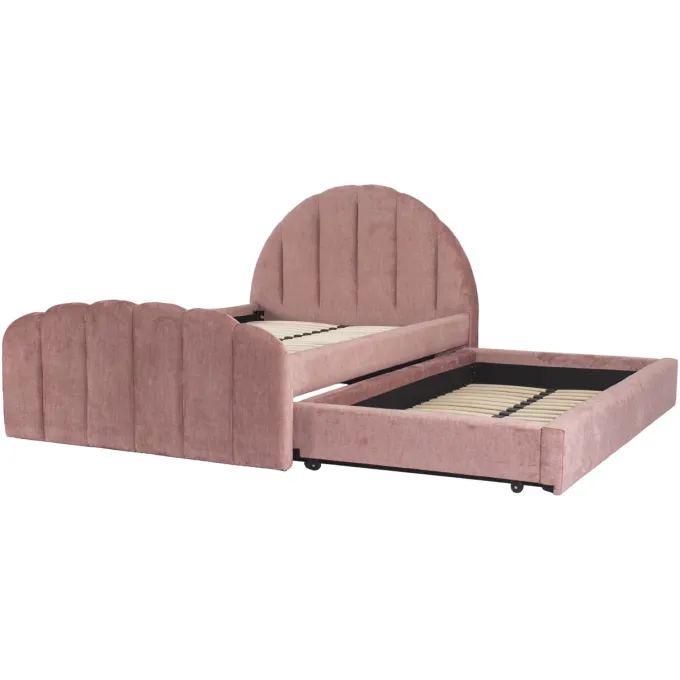 Richmond Interiors Bed Pixie rosewood jewel 120x200 met uitschuifbed
