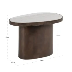 Richmond Interiors Bijzettafel Biloxi brown