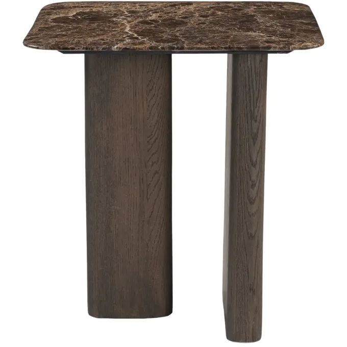 Richmond Interiors Bijzettafel Castello Smoked charchoal marble top