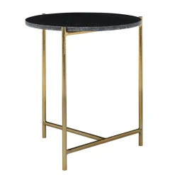 Richmond Interiors Bijzettafel Paige met marmeren top zwart - Richmond Interiors
