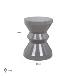 Richmond Interiors Bijzettafel Diablo Grijs Ø 35 cm - Richmond Interiors