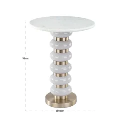 Richmond Interiors Bijzettafel Villeray roze Ø 40 cm