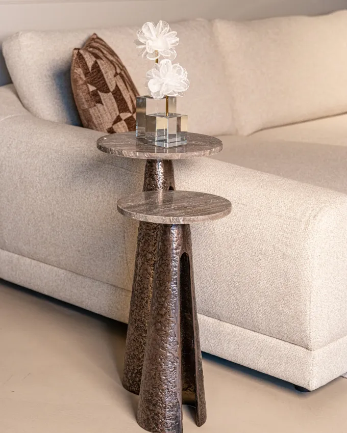 Richmond Interiors Bijzettafel Eldora brons 25Ø