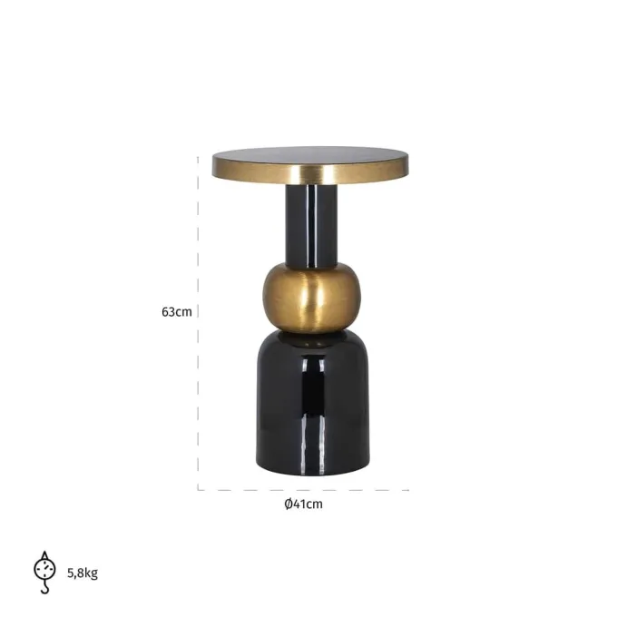 Richmond Interiors Bijzettafel Mose 41Ø (Black)