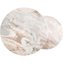 Richmond Interiors Bijzettafel Bottega Blush beige - Set van 2