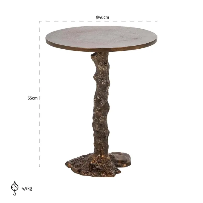 Richmond Interiors Bijzettafel Misty Bronze