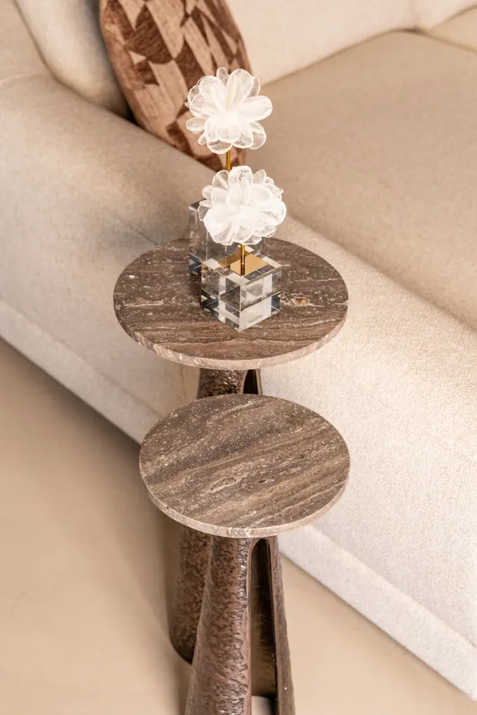 Richmond Interiors Bijzettafel Eldora brons 30Ø
