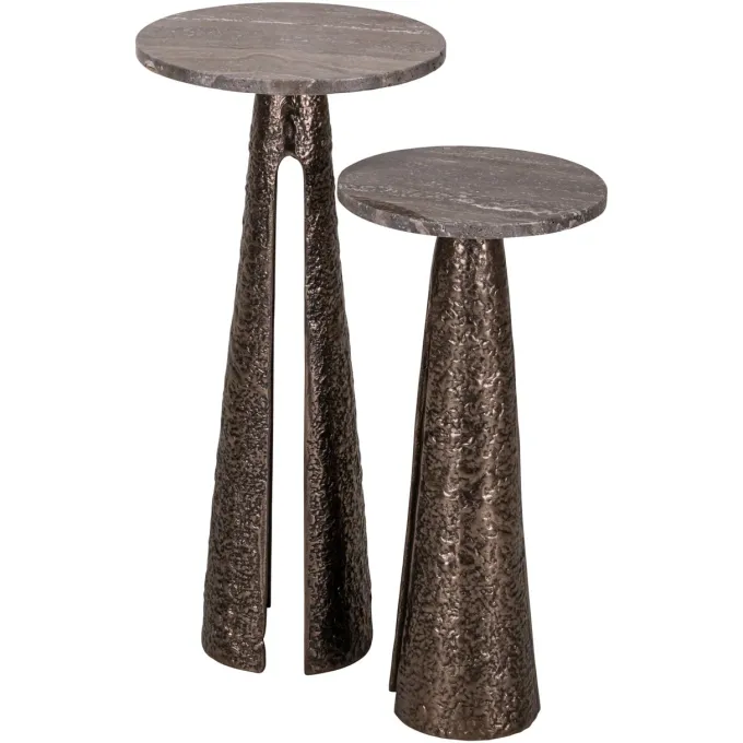 Richmond Interiors Bijzettafel Eldora brons 30Ø