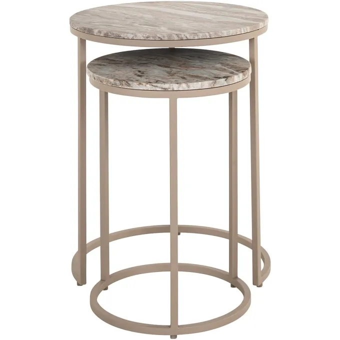 Richmond Interiors Bijzettafel Fairfax set van 2 Stone