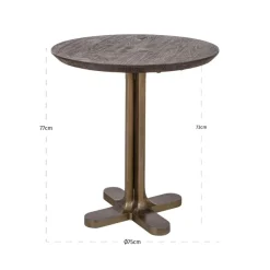 Richmond Interiors Bistrotafel Revelin dark brown 75Ø