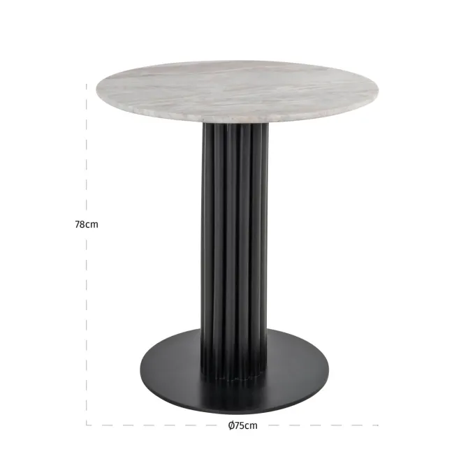 Richmond Interiors Bistrotafel Nyon Blush beige 75Ø