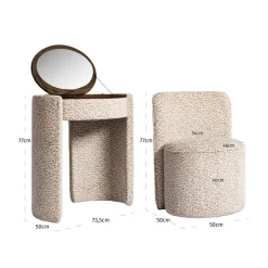 Richmond Interiors Bureau Roxenne beige leopard dressing table