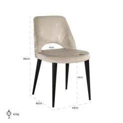 Richmond Interiors Chair Tabitha trendy nature / quartz khaki
