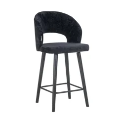 Richmond Interiors Counterstoel Savoy black chenille - Showroommodel