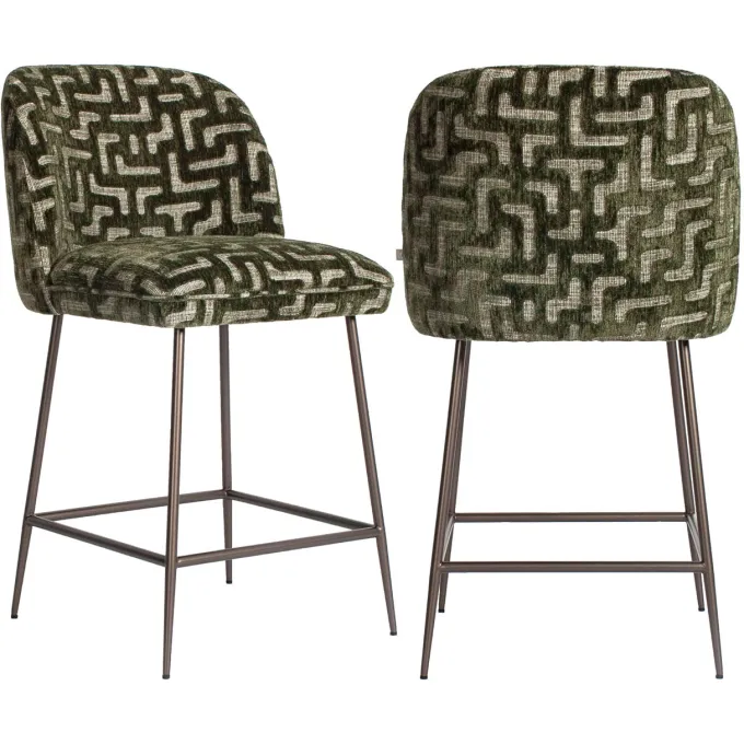 Richmond Interiors Counterstoel Pullitzer moss labyrinth
