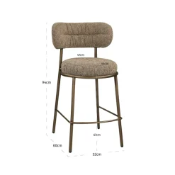 Richmond Interiors Counterstoel Encanto bruin tweed