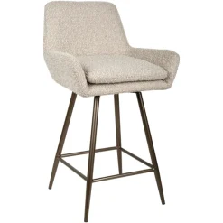 Richmond Interiors Counterstoel Linsey naturel chunky draaibaar - Set van 2