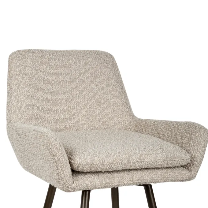 Richmond Interiors Counterstoel Linsey naturel chunky draaibaar - Set van 2