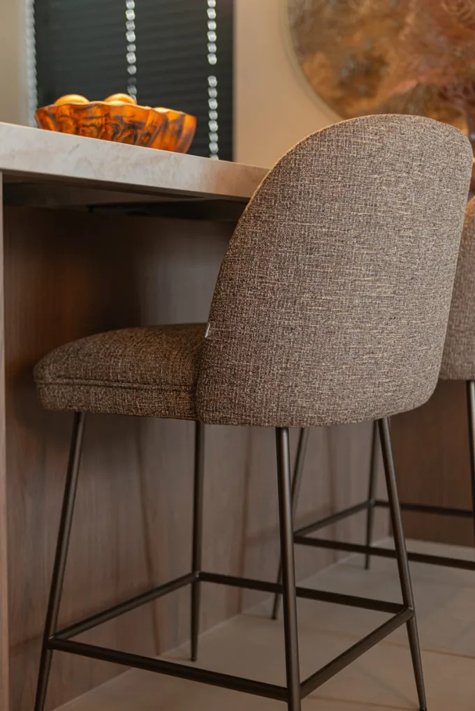 Richmond Interiors Counterstoel Pullitzer bruin tweed