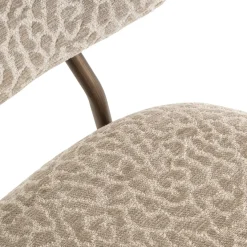 Richmond Interiors Counterstoel Xenia beige leopard fire retardant (Set of 2)