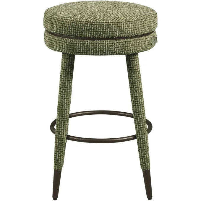 Richmond Interiors Counterstoel Tenashar green blockweave draaistoel