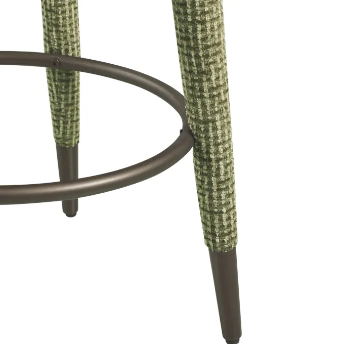 Richmond Interiors Counterstoel Tenashar green blockweave draaistoel