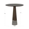 Richmond Interiors Countertafel Harper Smoked charchoal Ø81 cm