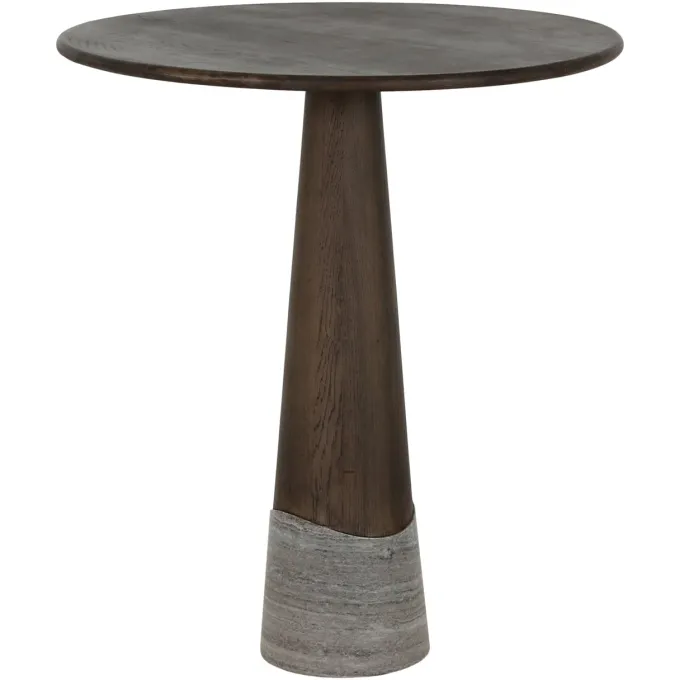 Richmond Interiors Countertafel Harper Smoked charchoal Ø81 cm