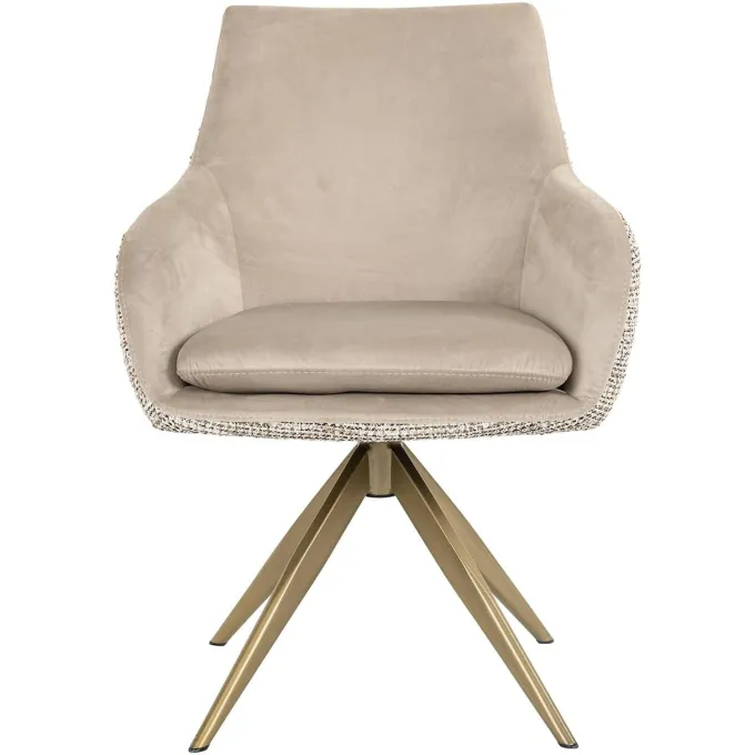 Richmond Interiors Draaifauteuil Lisonne be trendy nature / khaki velvet
