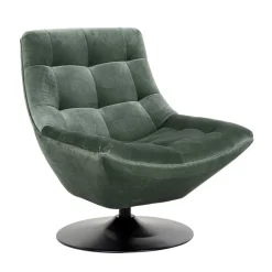 Richmond Interiors Draaifauteuil Richelle Jade Velvet (Genova 504 Jade) van Richmond Interiors