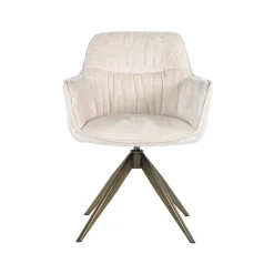 Richmond Interiors Draaistoel Aline white chenille