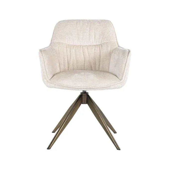 Richmond Interiors Draaistoel Aline white chenille