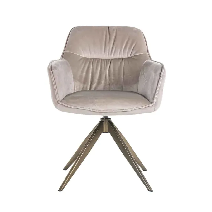 Richmond Interiors Draaistoel Aline khaki velvet