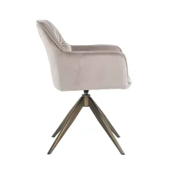 Richmond Interiors Draaistoel Aline khaki velvet