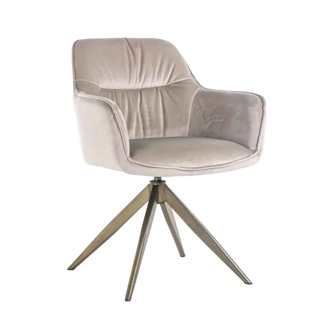 Richmond Interiors Draaistoel Aline khaki velvet