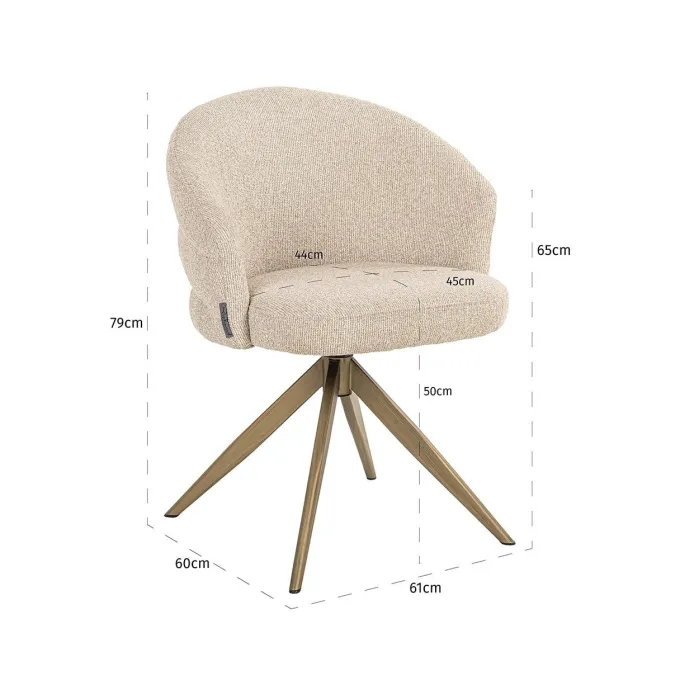 Richmond Interiors Draaistoel Zendaya biscotti