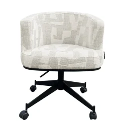 Richmond Interiors Draaistoel Rochenne met wielen Beige graffic