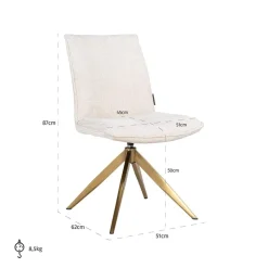 Richmond Interiors Draaistoel Dakota Niagara 902 beige chenille