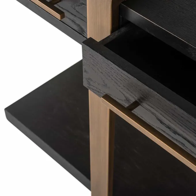 Richmond Interiors Dressoir Cambon 3-laden (Dark coffee)