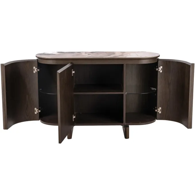 Richmond Interiors Dressoir Langford bruin 3-doors - 120 cm