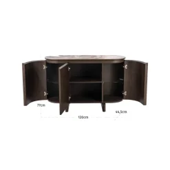 Richmond Interiors Dressoir Langford bruin 3-doors - 120 cm
