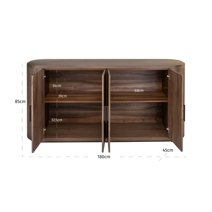 Richmond Interiors Dressoir Windsor Walnoot 180 cm