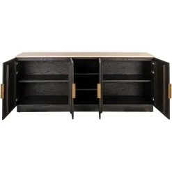Richmond Interiors Dressoir Claremont brown 4-doors 2-shelves