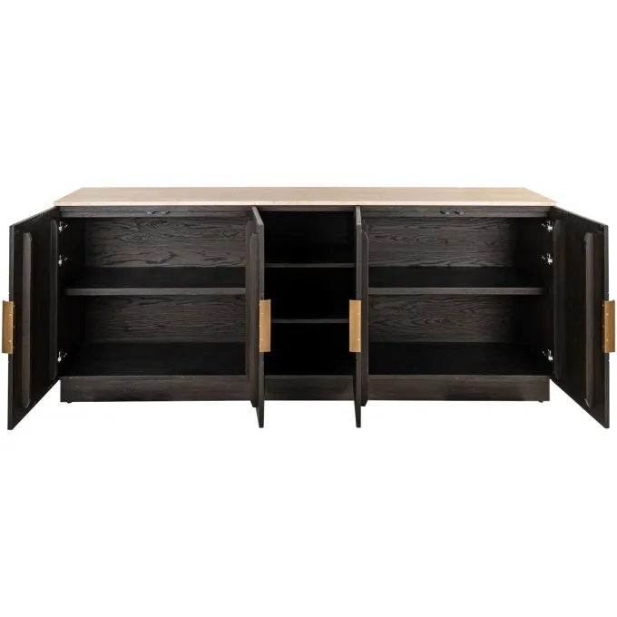 Richmond Interiors Dressoir Claremont brown 4-doors 2-shelves