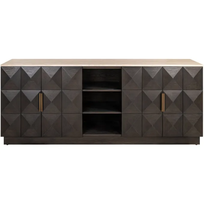 Richmond Interiors Dressoir Claremont brown 4-doors 2-shelves