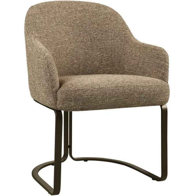 Richmond Interiors Eetkamerstoel Hadley bruin tweed fire retardant