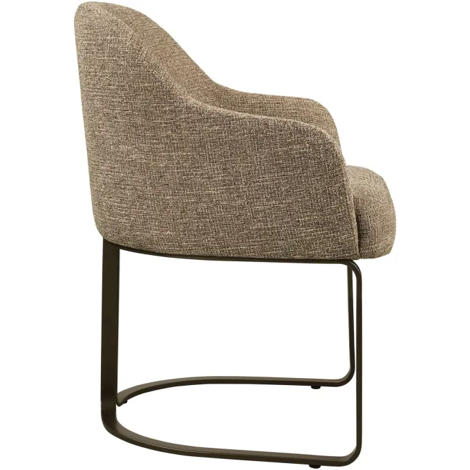 Richmond Interiors Eetkamerstoel Hadley bruin tweed fire retardant